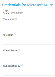 Credentials for Microsoft Azure